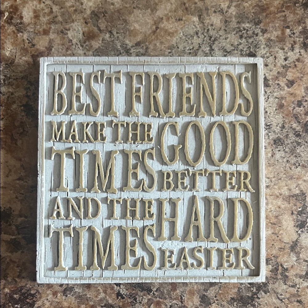 Best Friends Inspirational coaster Art